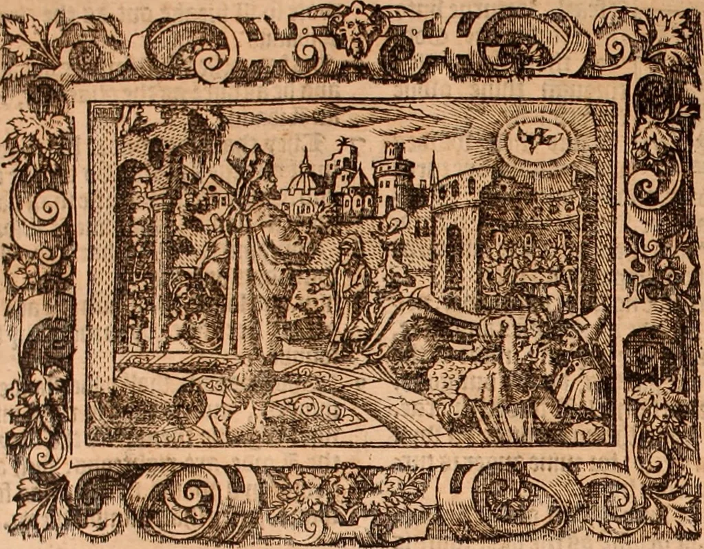 An illustration from The Holie Bible : conteynyng the Olde Testament and the Newe, 1568, leaf 1043