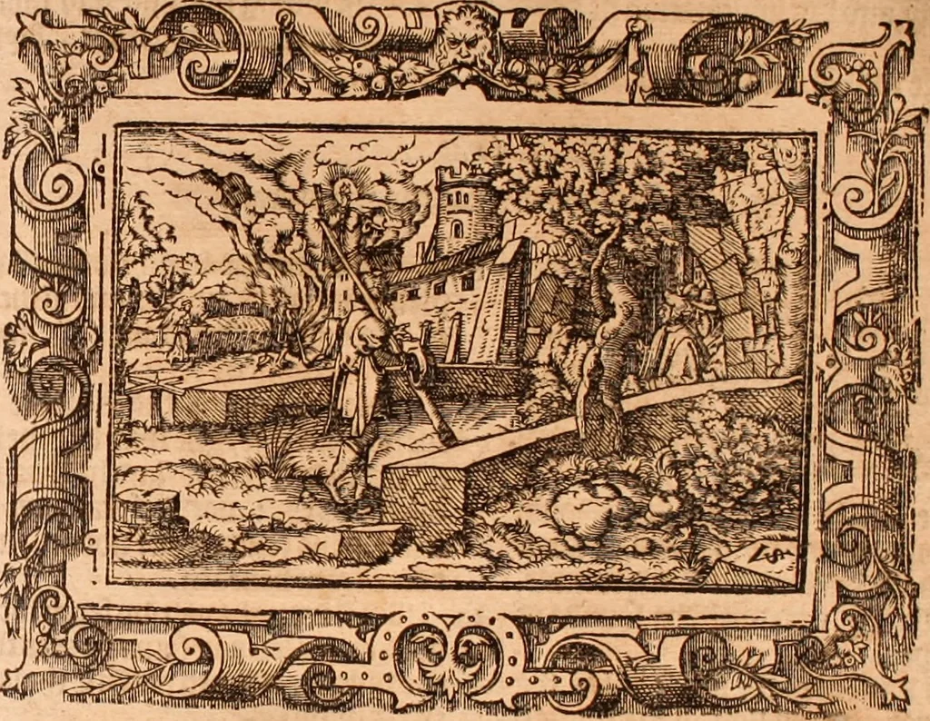 An illustration from The Holie Bible : conteynyng the Olde Testament and the Newe, 1568, leaf 1046