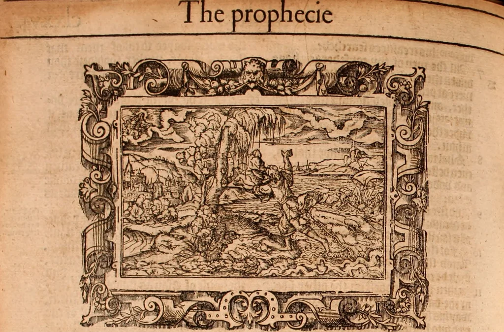 An illustration from The Holie Bible : conteynyng the Olde Testament and the Newe, 1568, leaf 1055