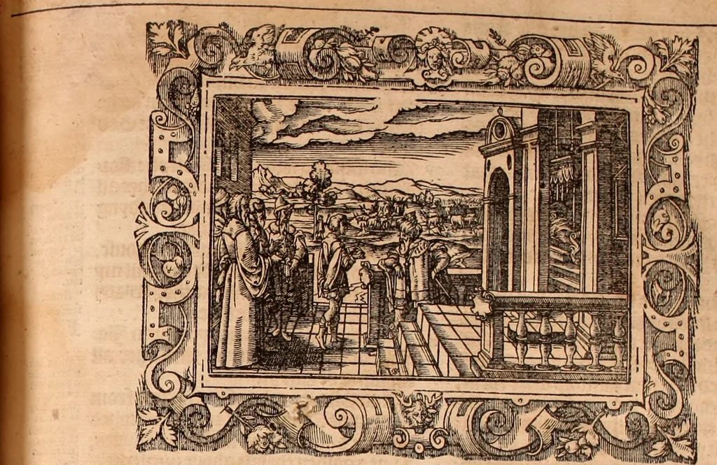 An illustration from The Holie Bible : conteynyng the Olde Testament and the Newe, 1568, leaf 106