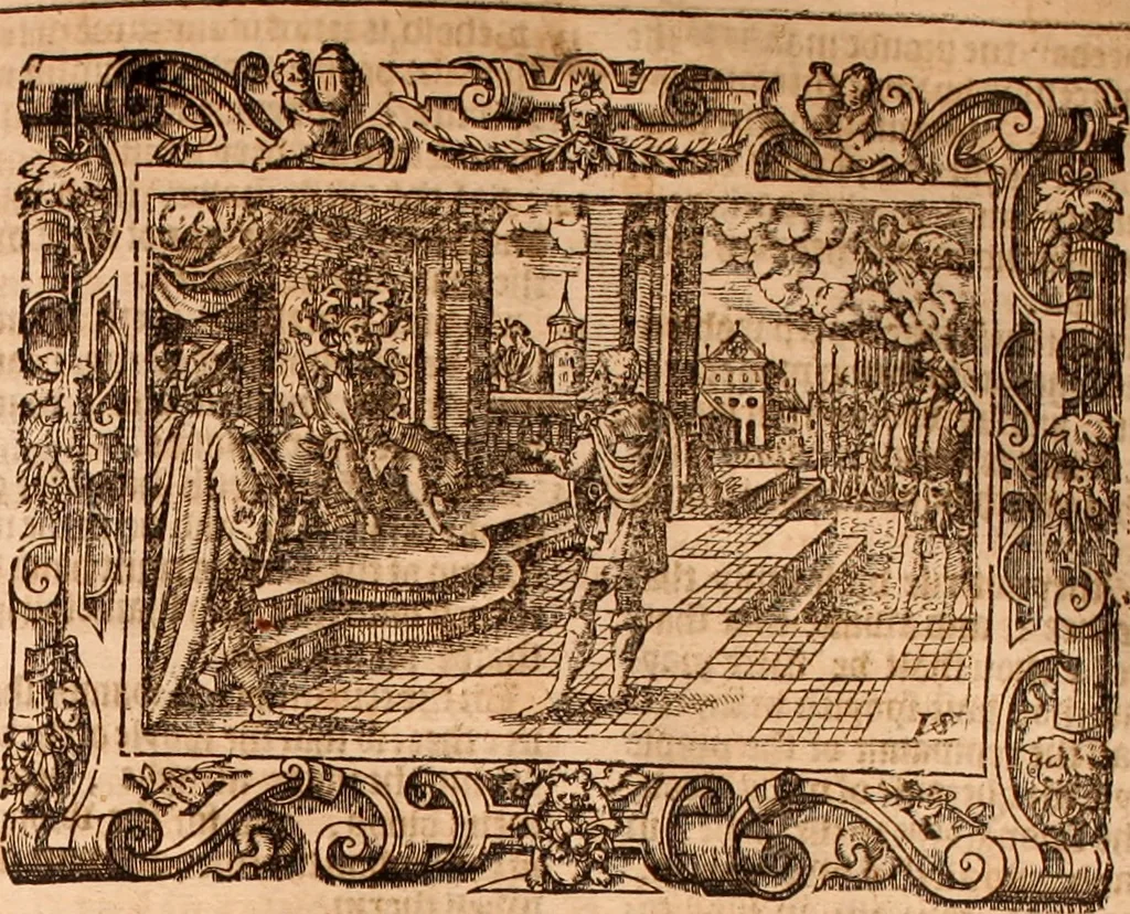 An illustration from The Holie Bible : conteynyng the Olde Testament and the Newe, 1568, leaf 1066