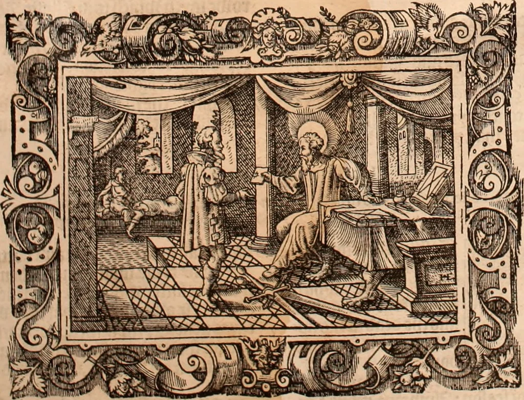 An illustration from The Holie Bible : conteynyng the Olde Testament and the Newe, 1568, leaf 1569
