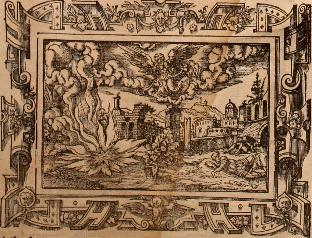 An illustration from The Holie Bible : conteynyng the Olde Testament and the Newe, 1568, leaf 1609