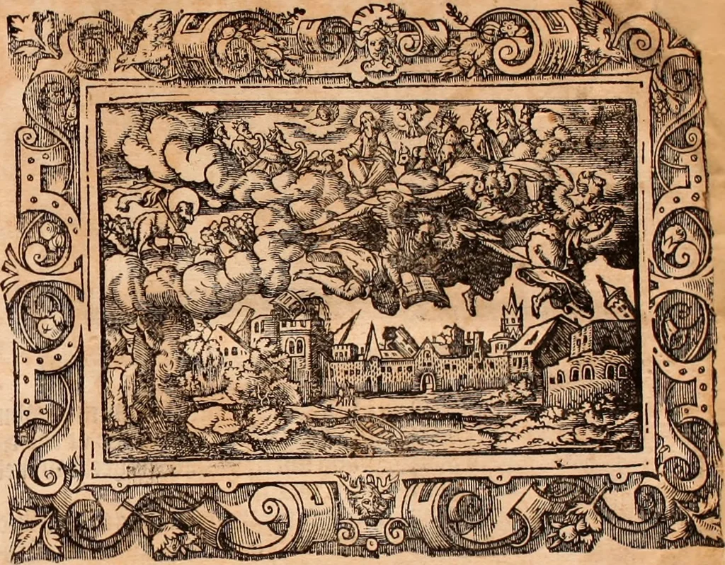 An illustration from The Holie Bible : conteynyng the Olde Testament and the Newe, 1568, leaf 1616
