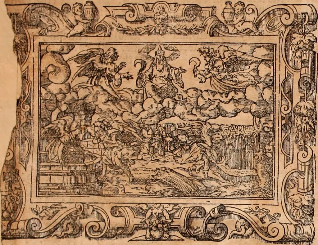 An illustration from The Holie Bible : conteynyng the Olde Testament and the Newe, 1568, leaf 1617
