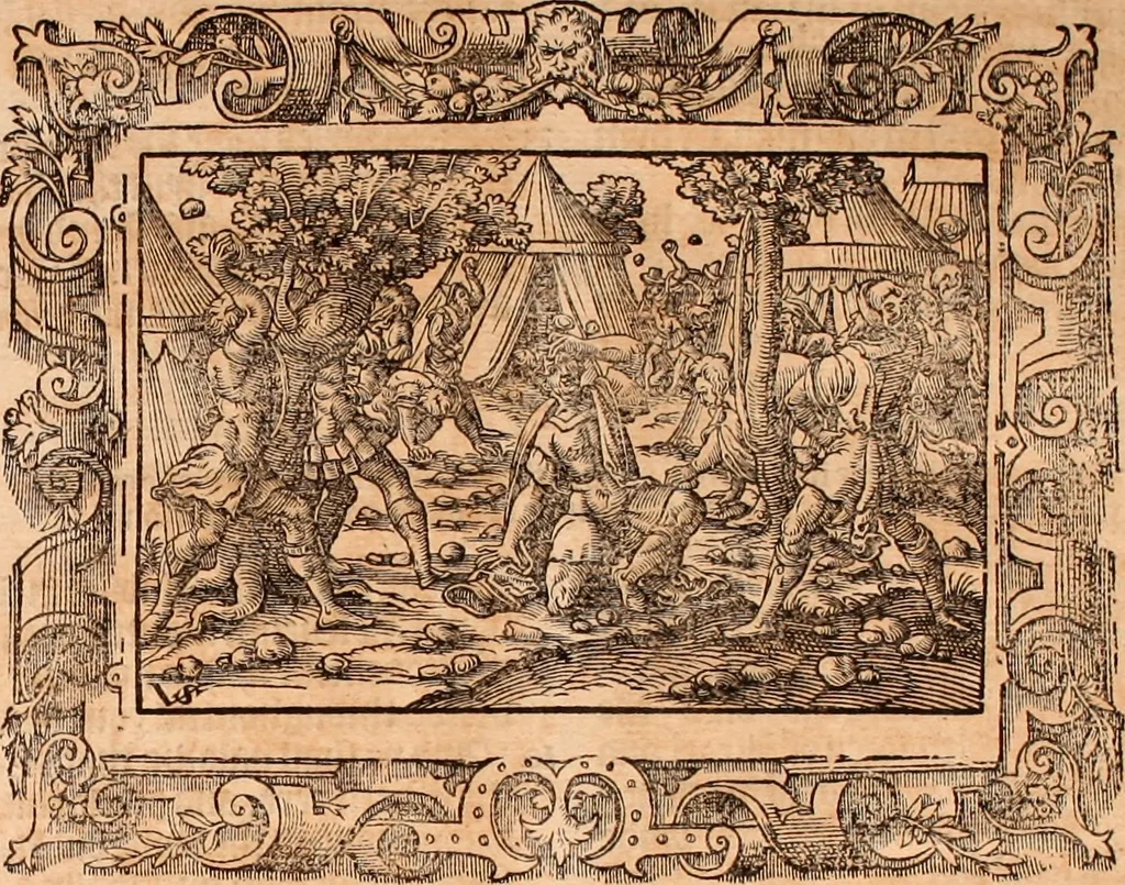 An illustration from The Holie Bible : conteynyng the Olde Testament and the Newe, 1568, leaf 210
