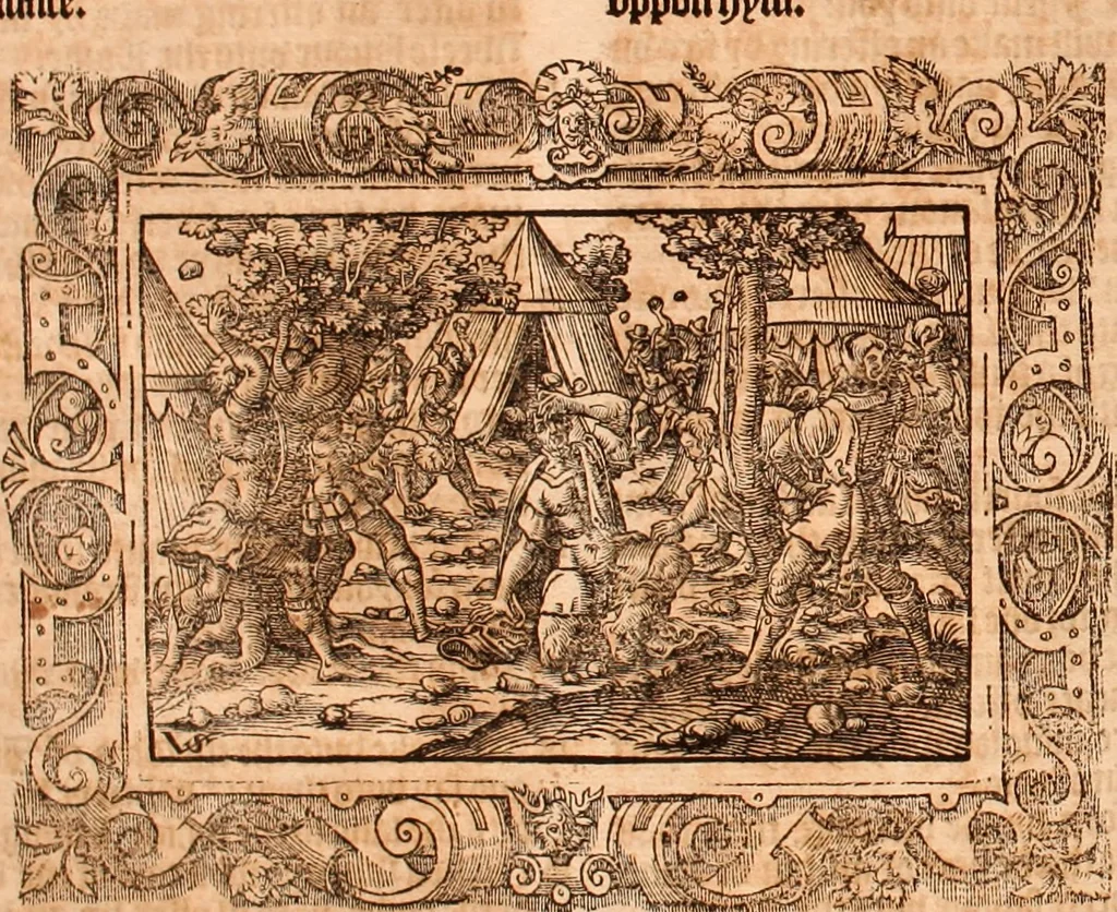An illustration from The Holie Bible : conteynyng the Olde Testament and the Newe, 1568, leaf 241