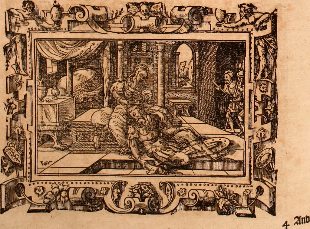 An illustration from The Holie Bible : conteynyng the Olde Testament and the Newe, 1568, leaf 371