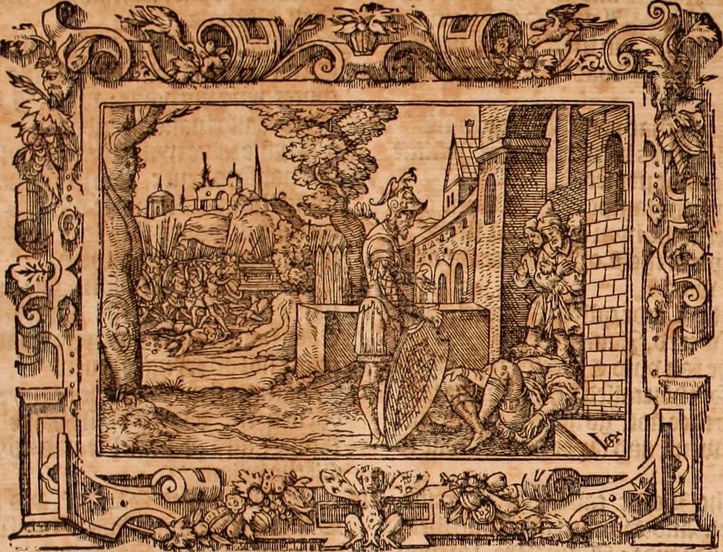 An illustration from The Holie Bible : conteynyng the Olde Testament and the Newe, 1568, leaf 389