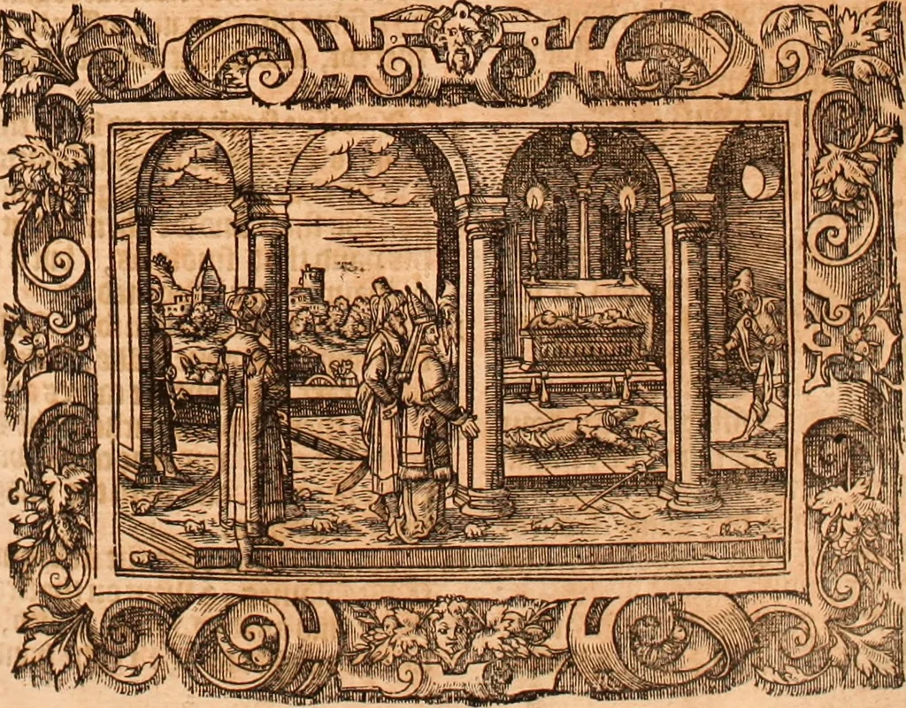 An illustration from The Holie Bible : conteynyng the Olde Testament and the Newe, 1568, leaf 390
