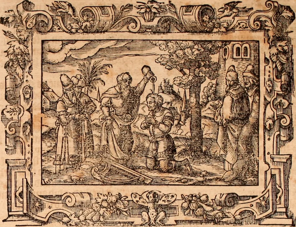 An illustration from The Holie Bible : conteynyng the Olde Testament and the Newe, 1568, leaf 404