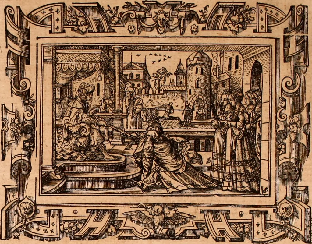 An illustration from The Holie Bible : conteynyng the Olde Testament and the Newe, 1568, leaf 476