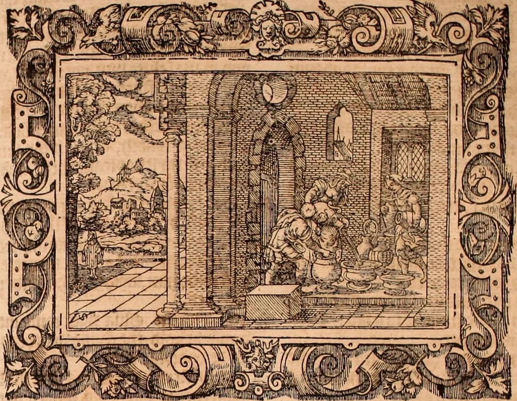 An illustration from The Holie Bible : conteynyng the Olde Testament and the Newe, 1568, leaf 502