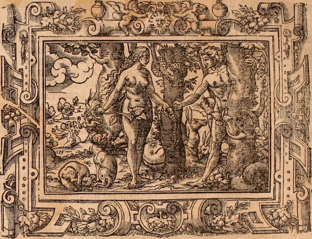 An illustration from The Holie Bible : conteynyng the Olde Testament and the Newe, 1568, leaf 54