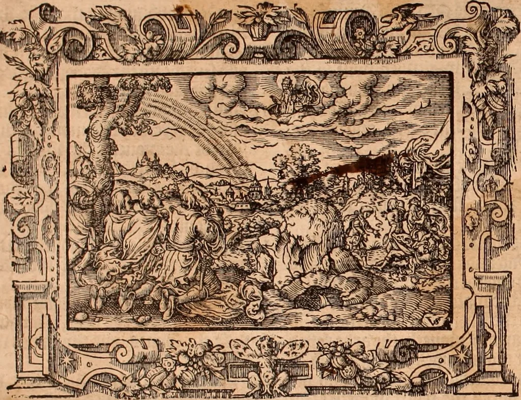 An illustration from The Holie Bible : conteynyng the Olde Testament and the Newe, 1568, leaf 61