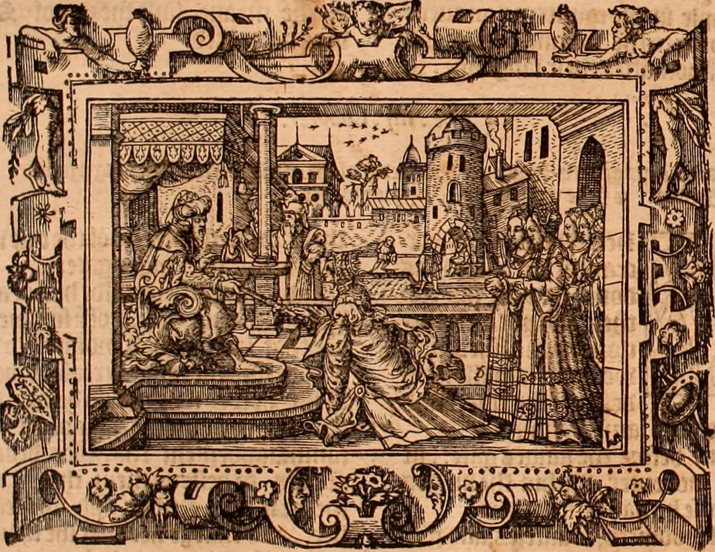 An illustration from The Holie Bible : conteynyng the Olde Testament and the Newe, 1568, leaf 643