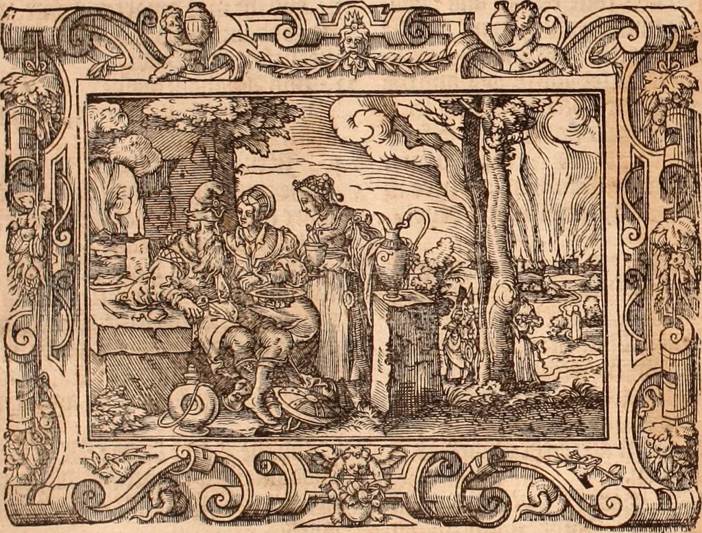 An illustration from The Holie Bible : conteynyng the Olde Testament and the Newe, 1568, leaf 71