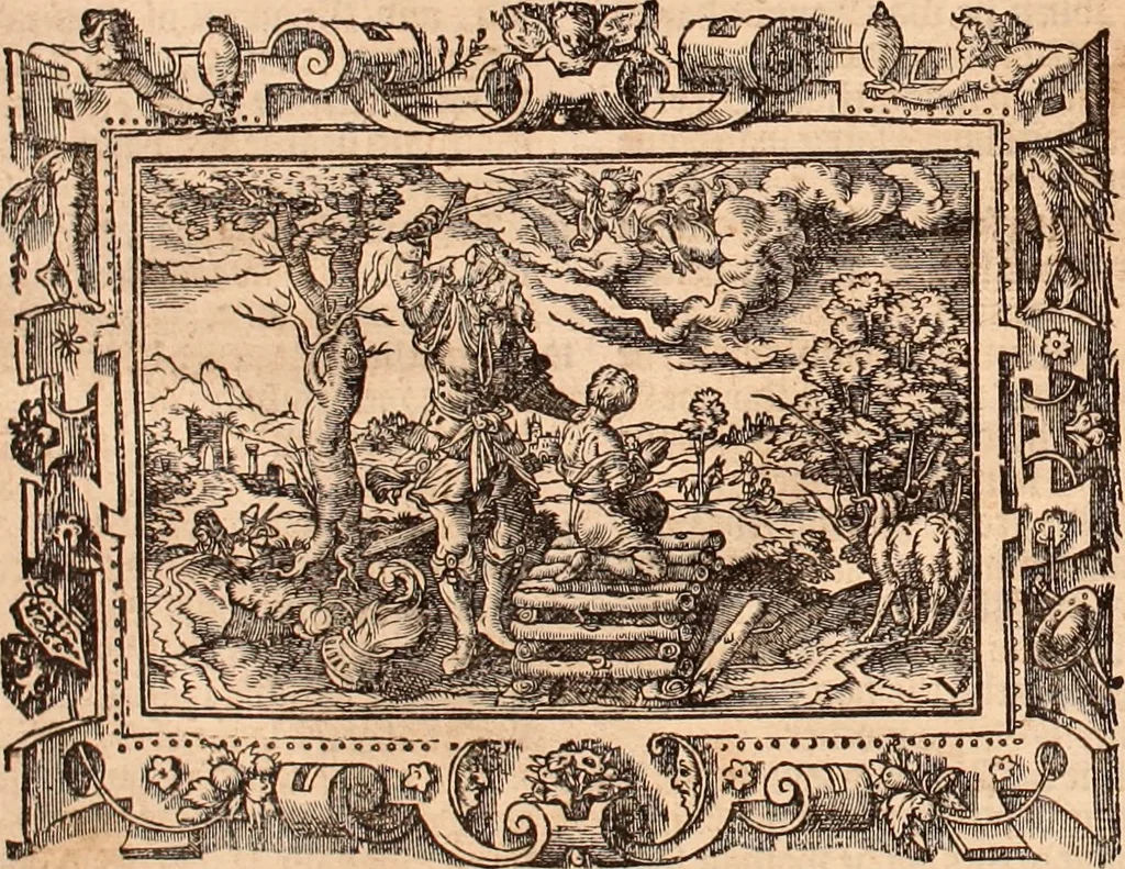 An illustration from The Holie Bible : conteynyng the Olde Testament and the Newe, 1568, leaf 75