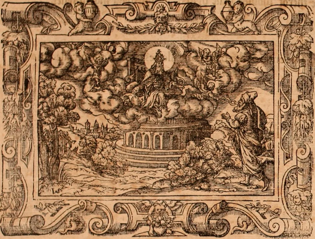 An illustration from The Holie Bible : conteynyng the Olde Testament and the Newe, 1568, leaf 817