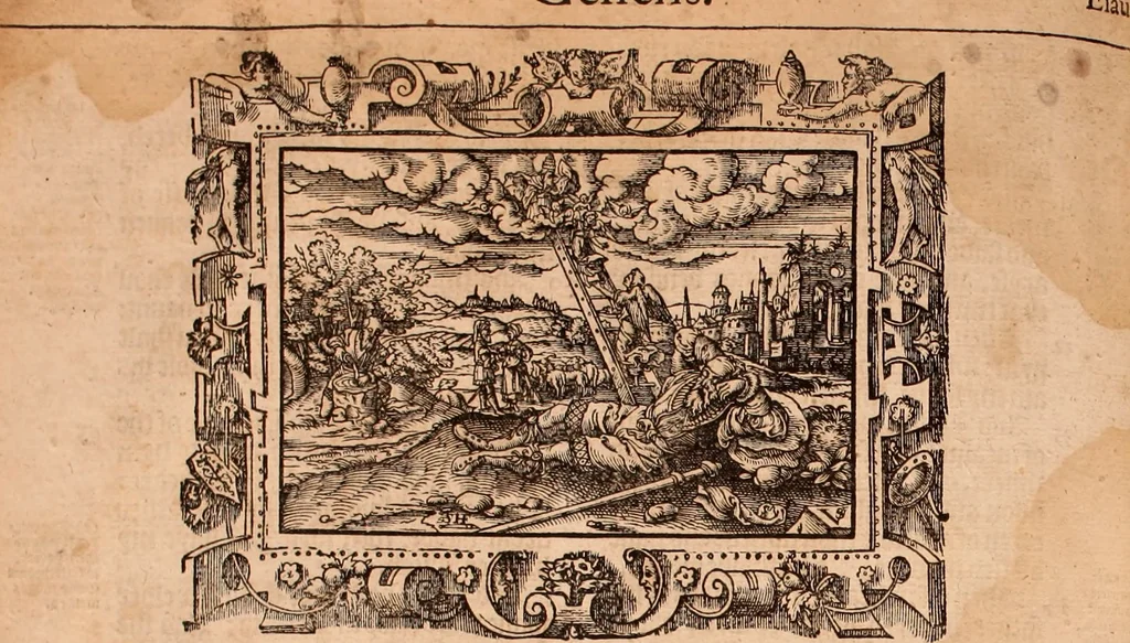 An illustration from The Holie Bible : conteynyng the Olde Testament and the Newe, 1568, leaf 87