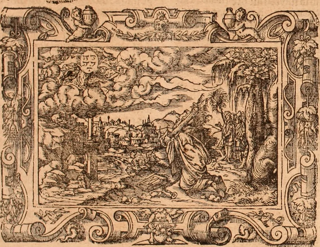 An illustration from The Holie Bible : conteynyng the Olde Testament and the Newe, 1568, leaf 879