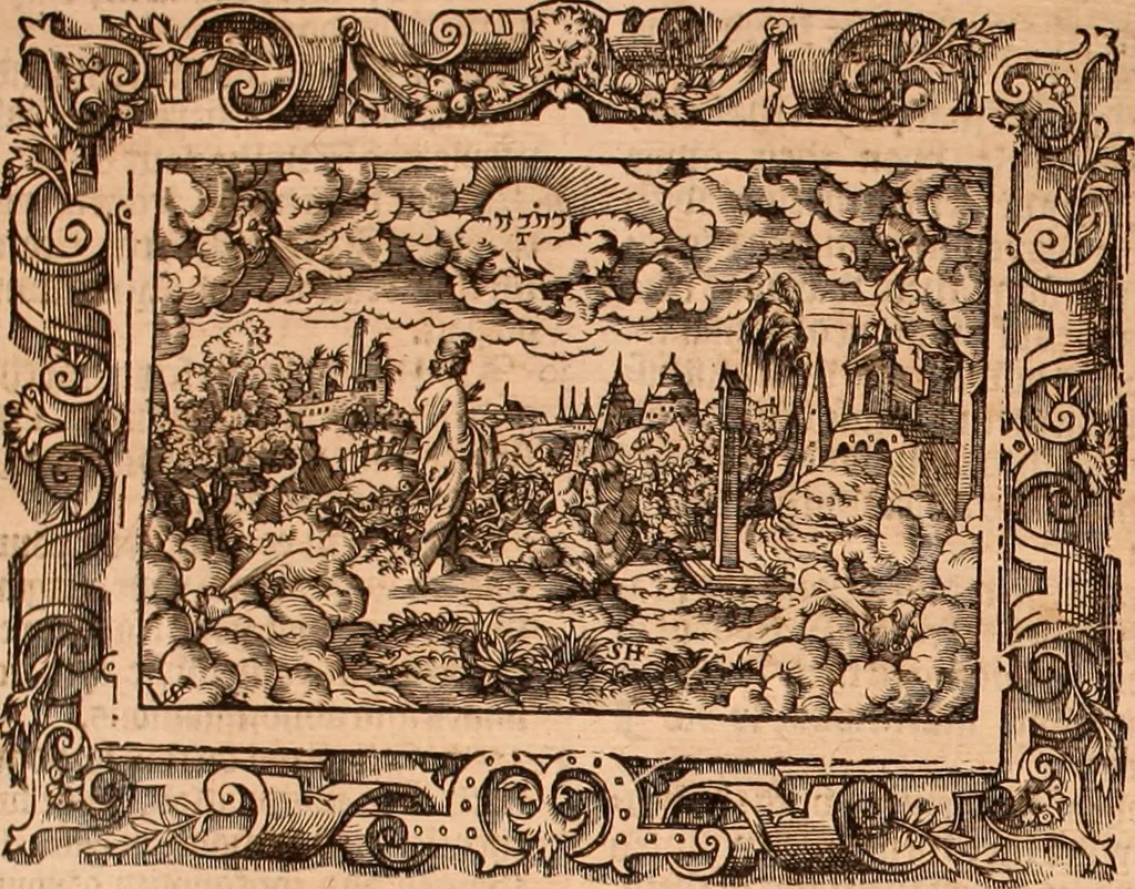 An illustration from The Holie Bible : conteynyng the Olde Testament and the Newe, 1568, leaf 997