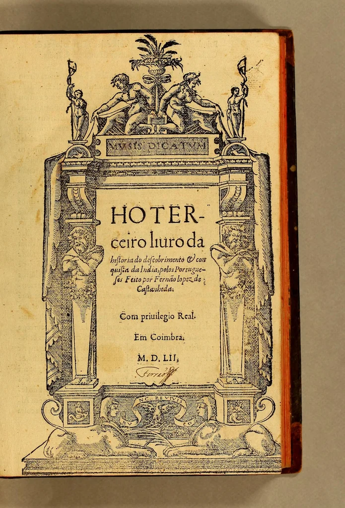 An illustration from Ho liuro primeiro dos dez da historia do descobrimento & conquista da India pelos Portugueses., 1552, leaf 5