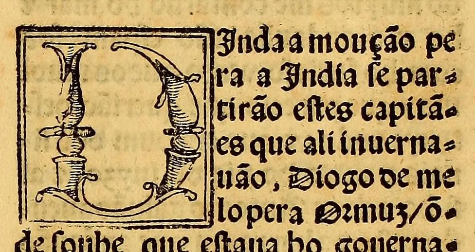 An illustration from Ho liuro primeiro dos dez da historia do descobrimento & conquista da India pelos Portugueses., 1552, leaf 73
