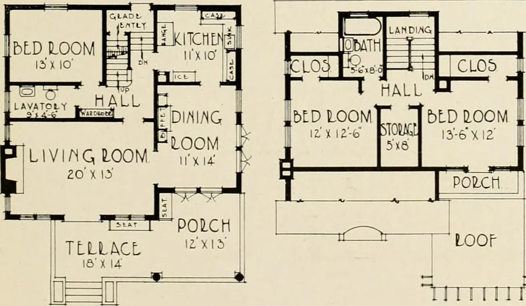 An illustration from Hollow tile for the home., 1920, leaf 12