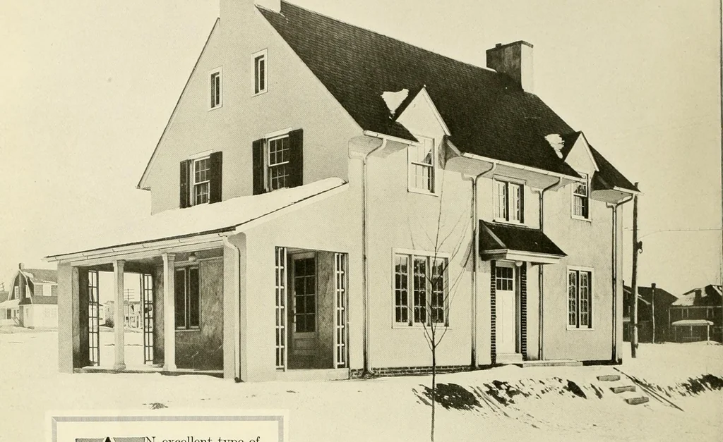 An illustration from Hollow tile for the home., 1920, leaf 17