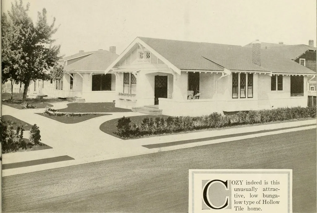 An illustration from Hollow tile for the home., 1920, leaf 18