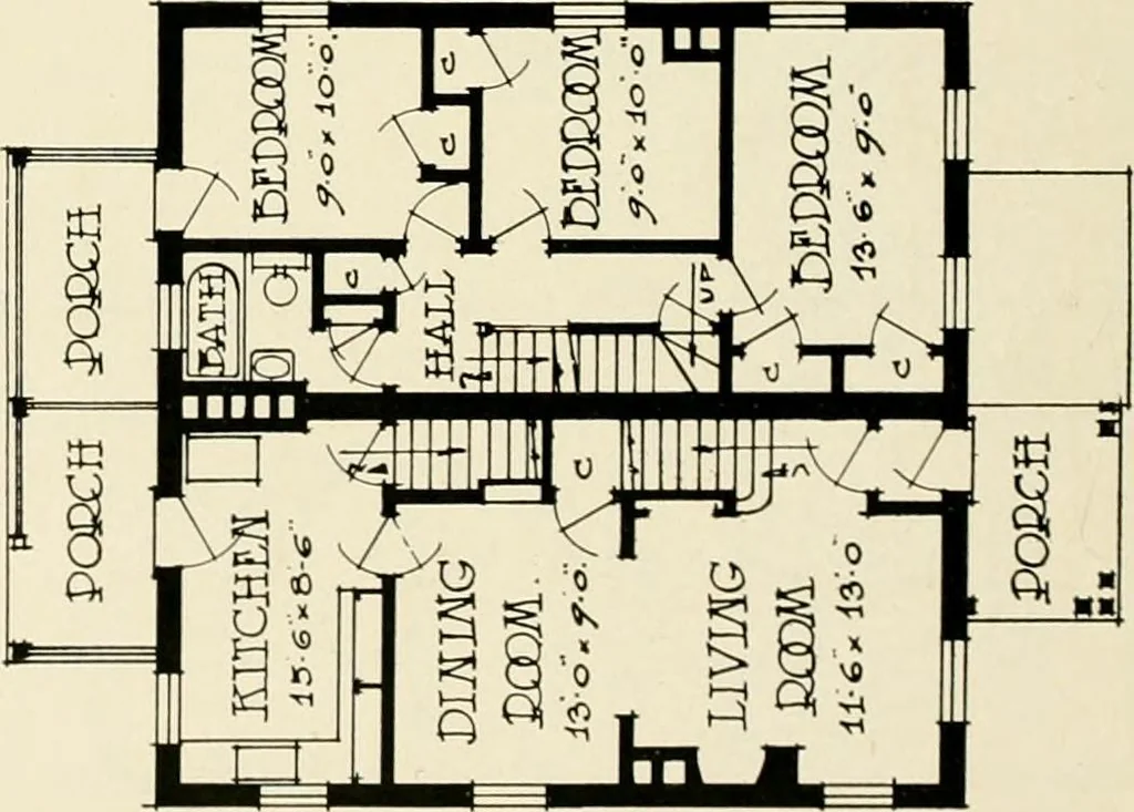 An illustration from Hollow tile for the home., 1920, leaf 19