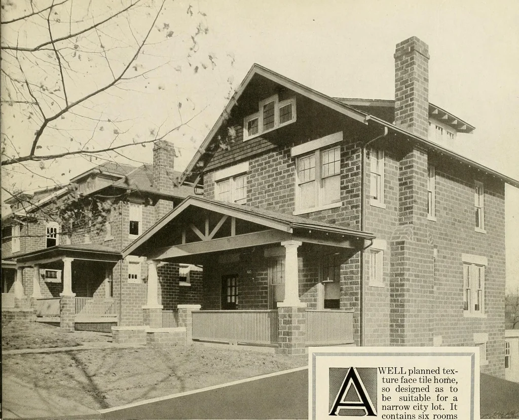 An illustration from Hollow tile for the home., 1920, leaf 20