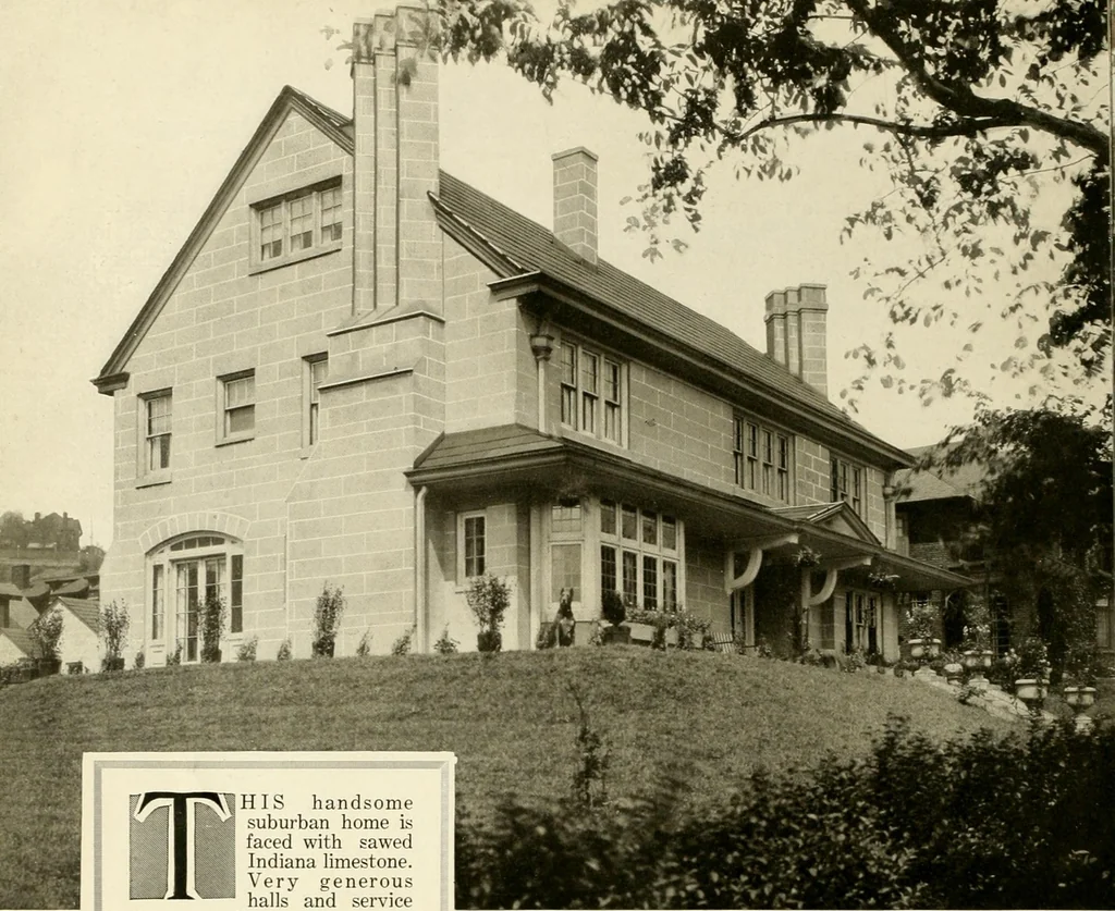 An illustration from Hollow tile for the home., 1920, leaf 23