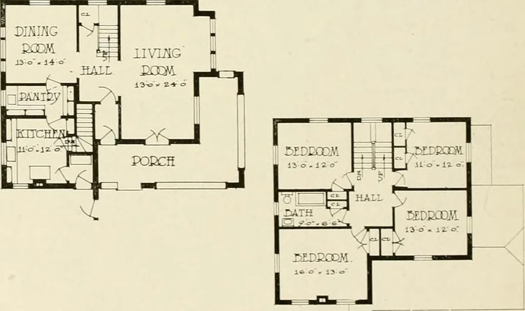 An illustration from Hollow tile for the home., 1920, leaf 25