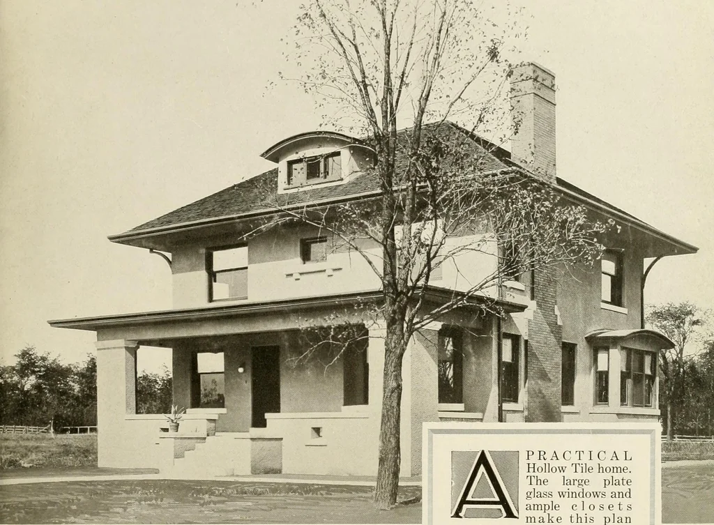 An illustration from Hollow tile for the home., 1920, leaf 26