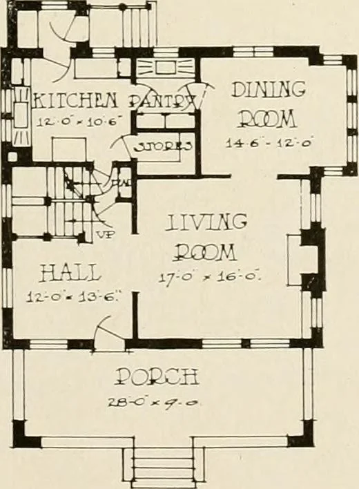 An illustration from Hollow tile for the home., 1920, leaf 26