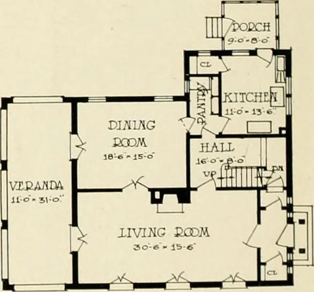 An illustration from Hollow tile for the home., 1920, leaf 27