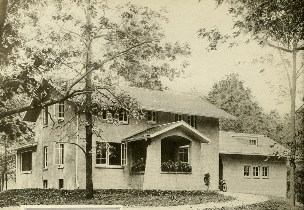 An illustration from Hollow tile for the home., 1920, leaf 31