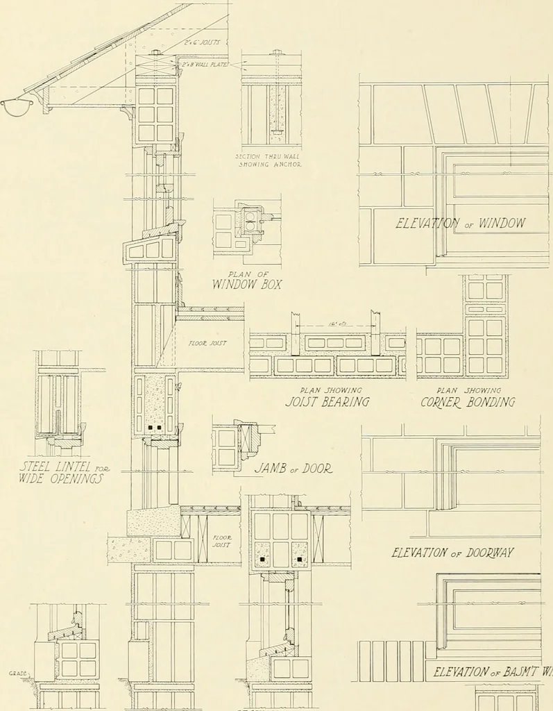 An illustration from Hollow tile for the home., 1920, leaf 43