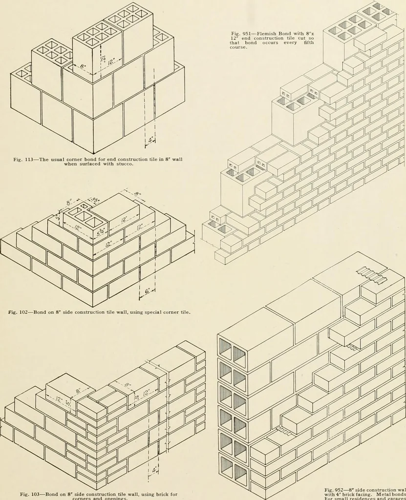 An illustration from Hollow tile for the home., 1920, leaf 46