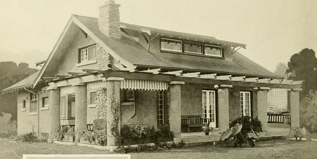 An illustration from Hollow tile for the home., 1920, leaf 7