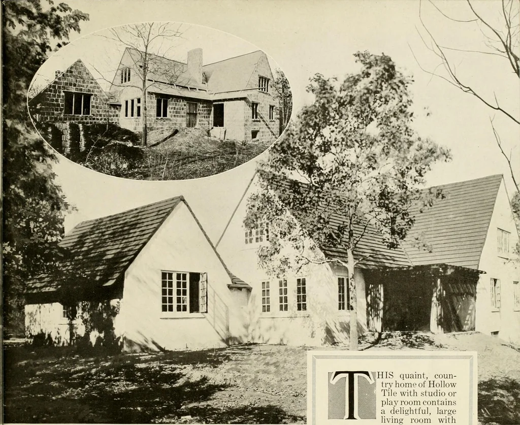 An illustration from Hollow tile for the home., 1920, leaf 8
