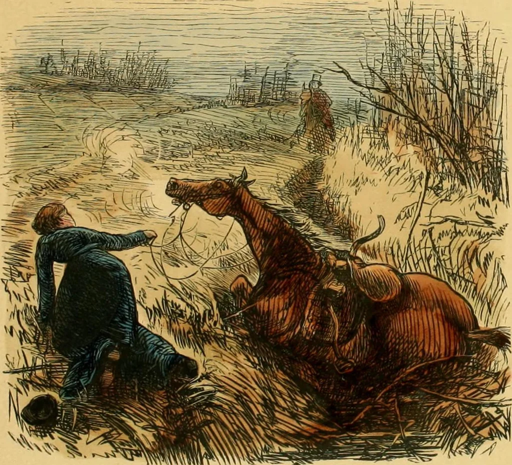 An illustration from Hollybush Hall, or, Open house in an open country, 1871, leaf 102