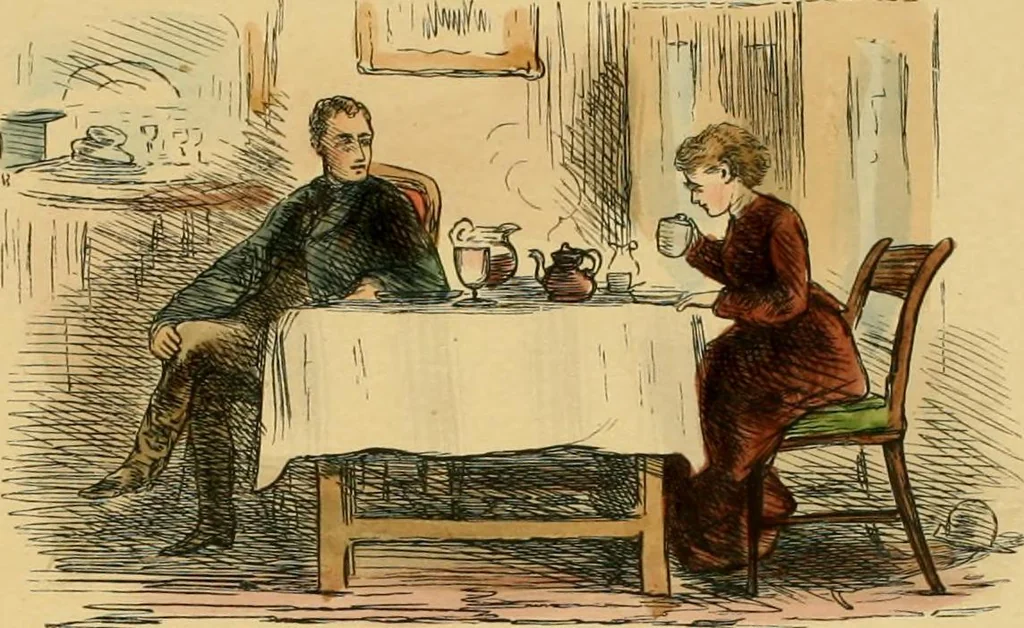 An illustration from Hollybush Hall, or, Open house in an open country, 1871, leaf 106
