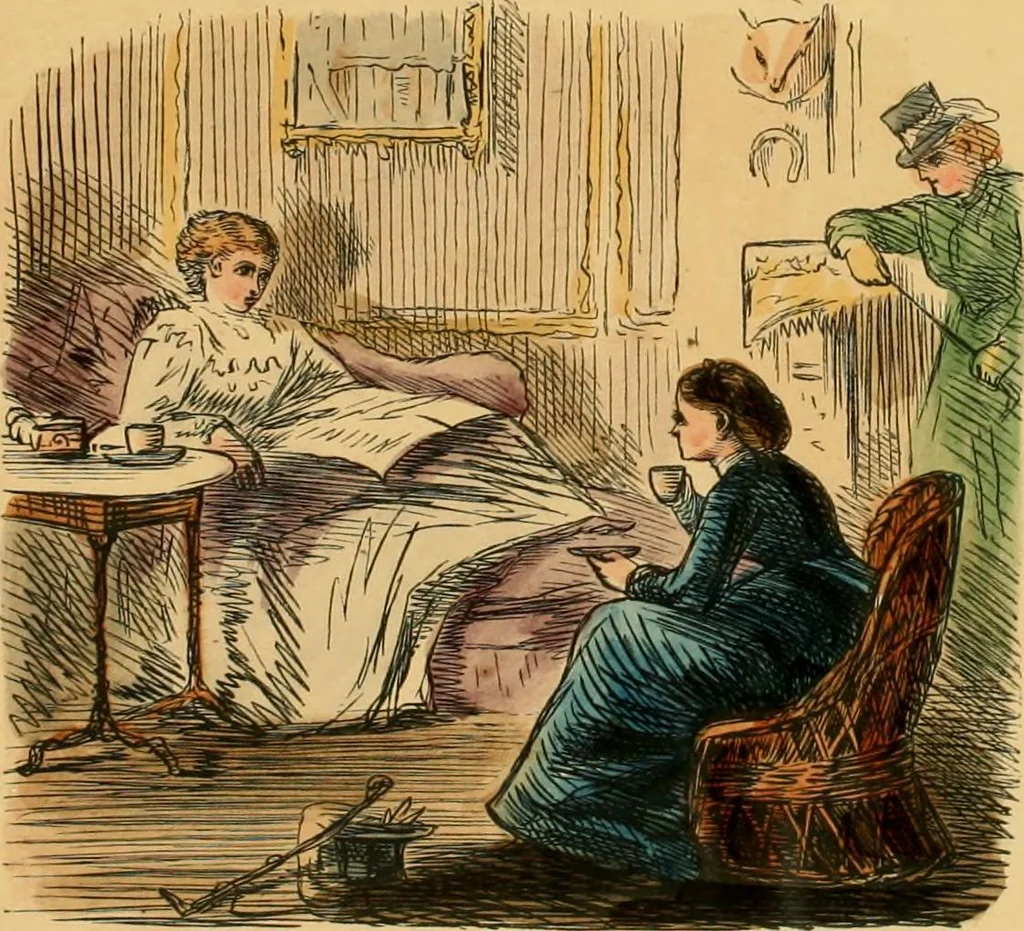 An illustration from Hollybush Hall, or, Open house in an open country, 1871, leaf 54