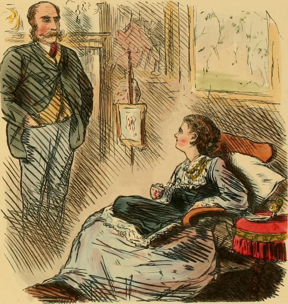 An illustration from Hollybush Hall, or, Open house in an open country, 1871, leaf 58
