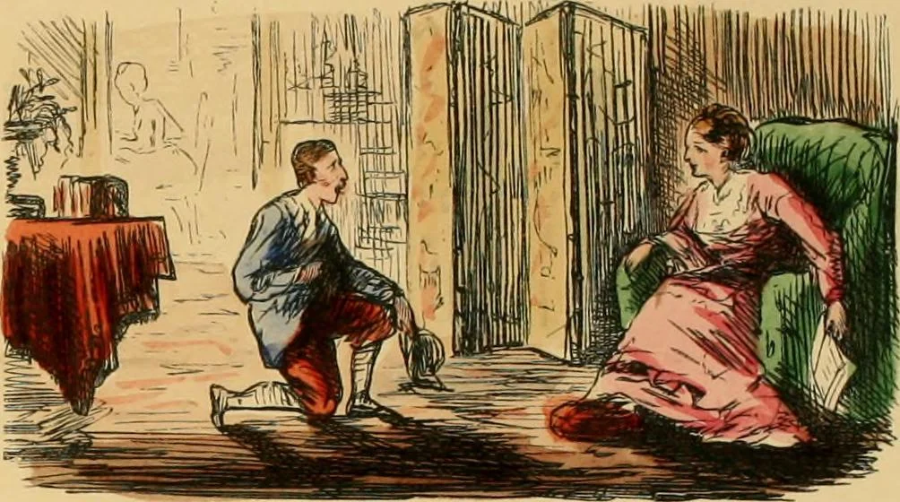 An illustration from Hollybush Hall, or, Open house in an open country, 1871, leaf 70