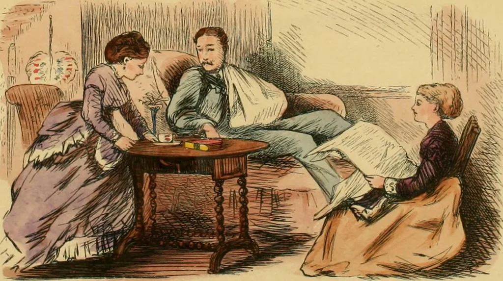An illustration from Hollybush Hall, or, Open house in an open country, 1871, leaf 98