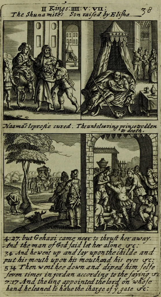 An illustration from The Holy Bible : containing the Old Testament and the New, 1671, leaf 154